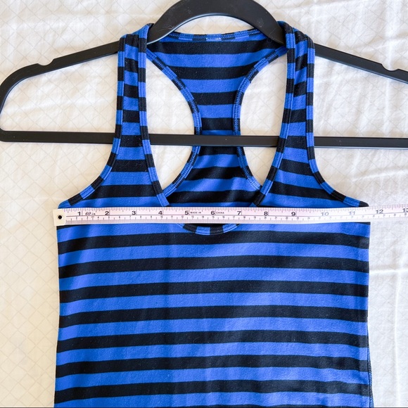 lululemon | blue and black striped racerback tank - Picture 4 of 5